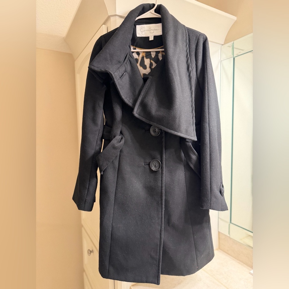 Jessica Simpson Black Trench Coat